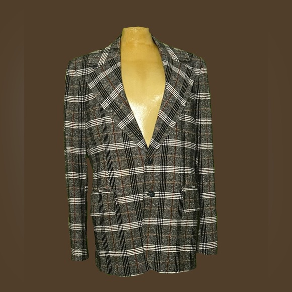 🗂️Classic Plaid Shoulder-Pad Blazer🗂️ - Picture 1 of 3